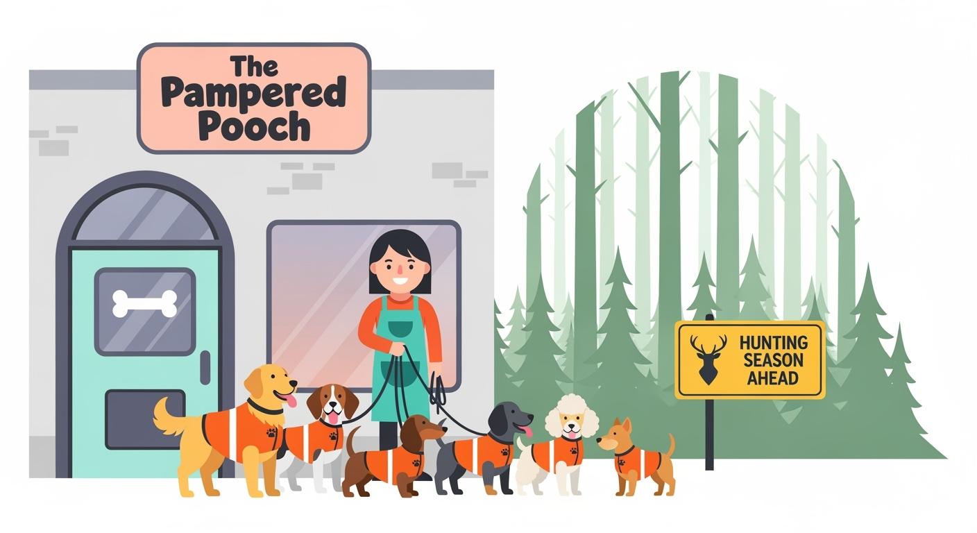 Blaze Orange Vests Help Pet Businesses Manage Dog Safety in Hunting Season