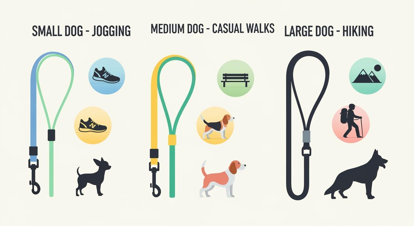 Dog Leash Selection Guide for Pet Brands by Size and Activity