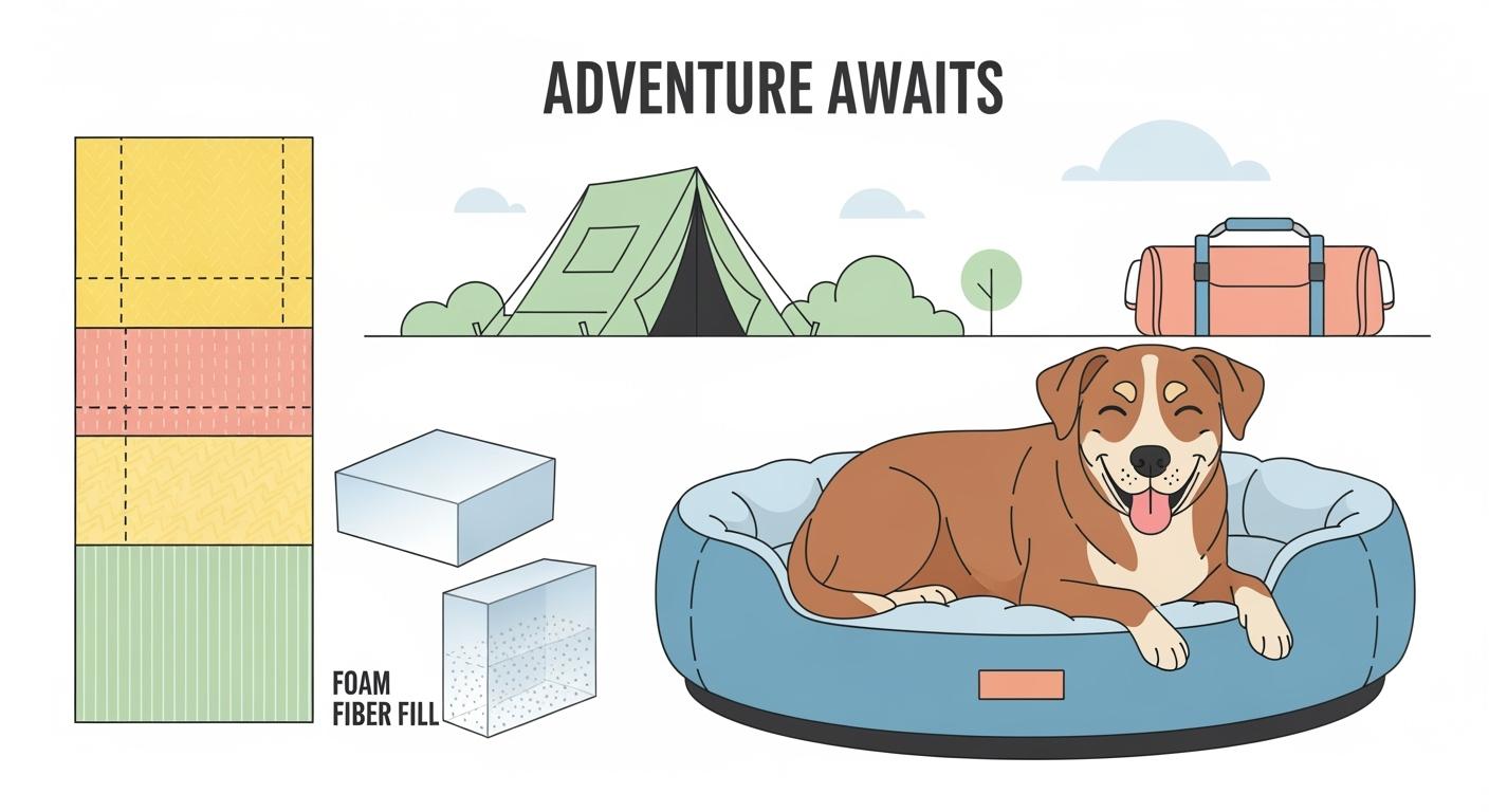 Outdoor Dog Beds for Campgrounds and Travel Brands – How Fabric and Fill Choices Reduce Returns