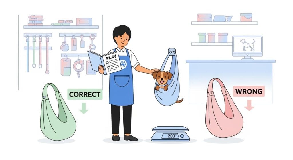 Dog Sling Carrier Staff Playbook for Comfort Checks, Weight-Limit Answers, and Preventing Wrong-Carrier Returns