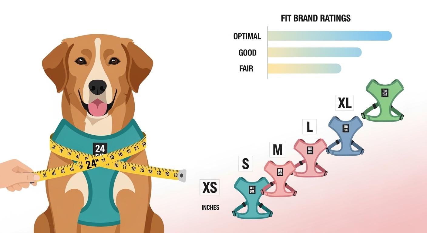 Dog Harness No Pull Sizing System for Brands Grading and Fit Trial
