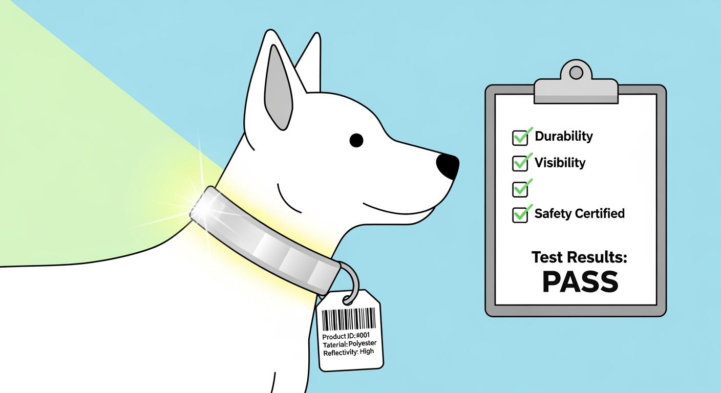 Reflective Dog Collars QA Documentation Kit for Buyers Covering Retroreflection Tests and Label Copy