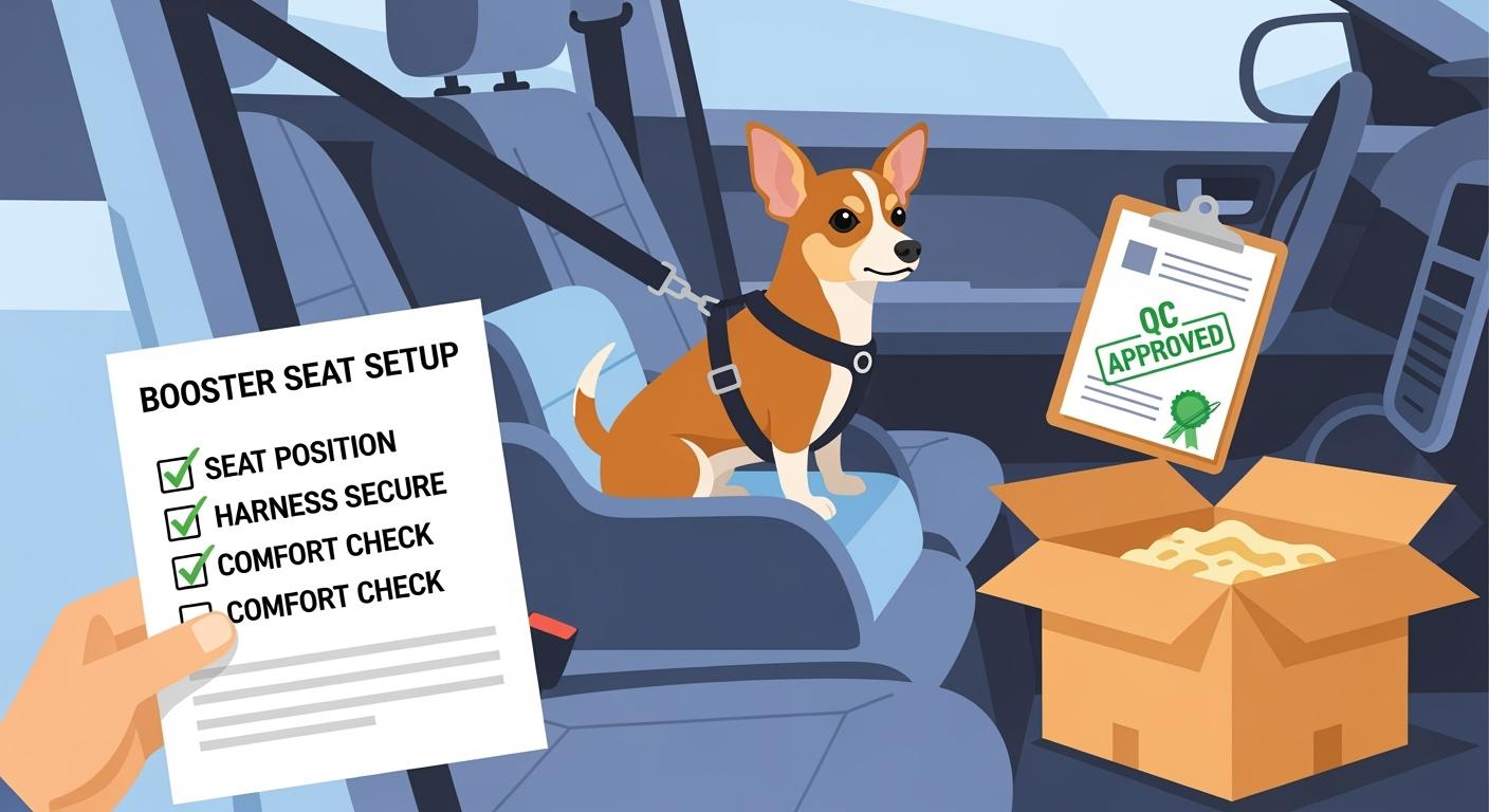 Dog Car Booster Seat Buyer Kit (PublishYear) Return-Reduction Install Checklist + Receiving QC Gates