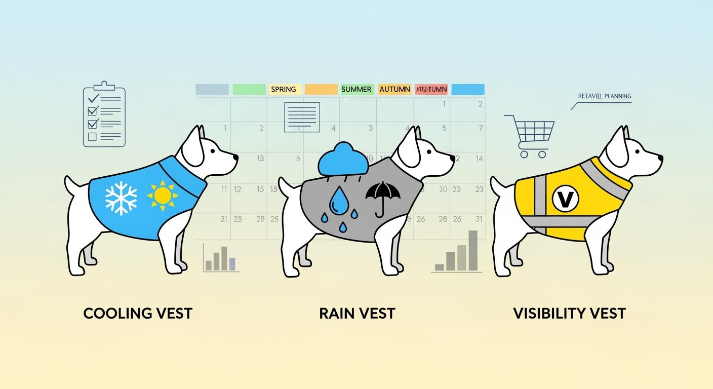 Dog Vest Seasonality Calendar Cooling vs Rain vs Visibility for Retail Planning