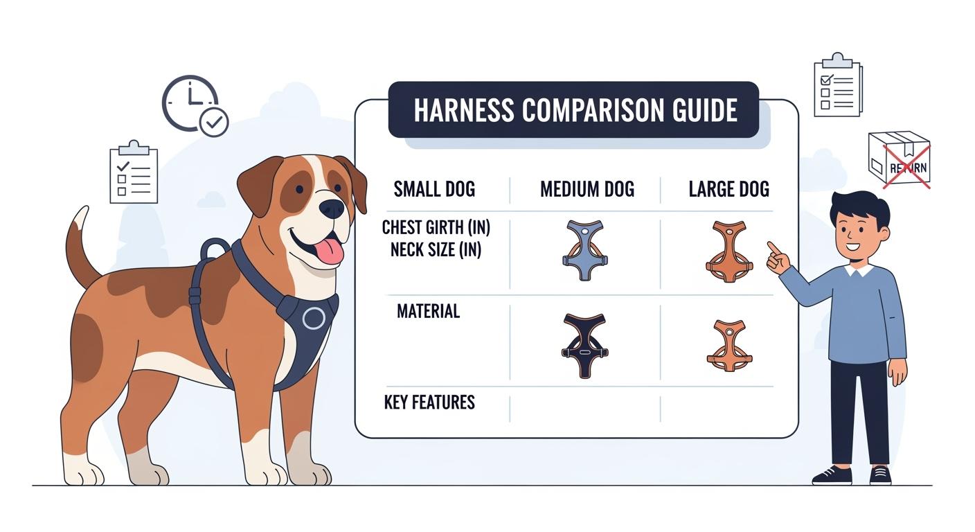 Dog harness for large dogs: How clear charts save time and cut returns