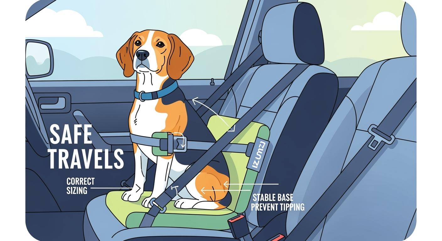 Dog Booster Seat Sizing Guide for Preventing Tipping and Cramped Posture