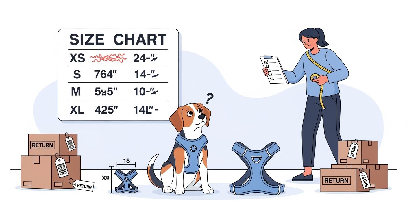 Dog harness size chart errors that lead to returns and how to prevent them in 2026