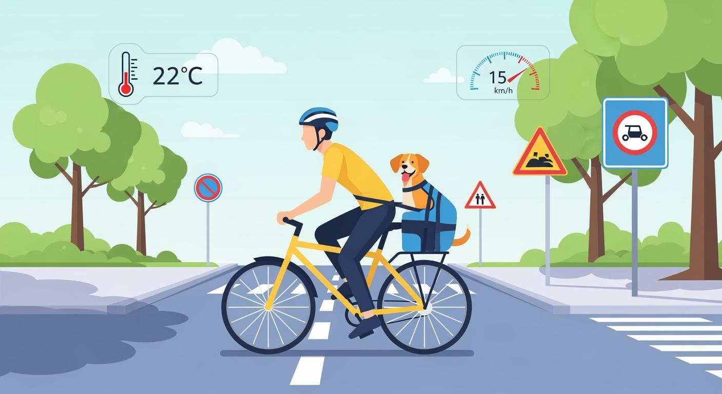 Dog Carry Bike Route Tips for Safer Traffic, Surface, Speed, and Temperature