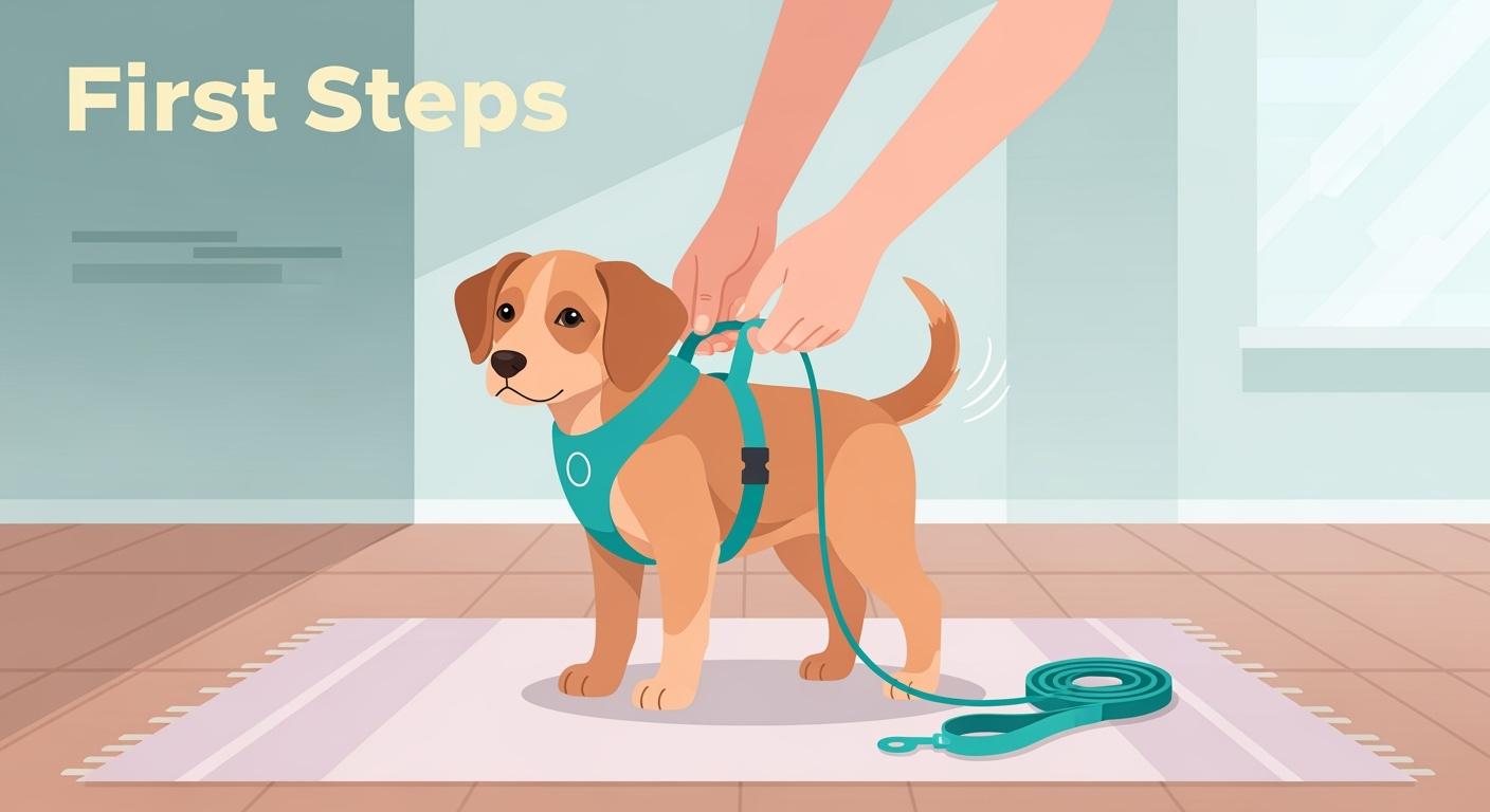 Puppy With Harness Training Guide How to Introduce and Build Calm Walking Habits