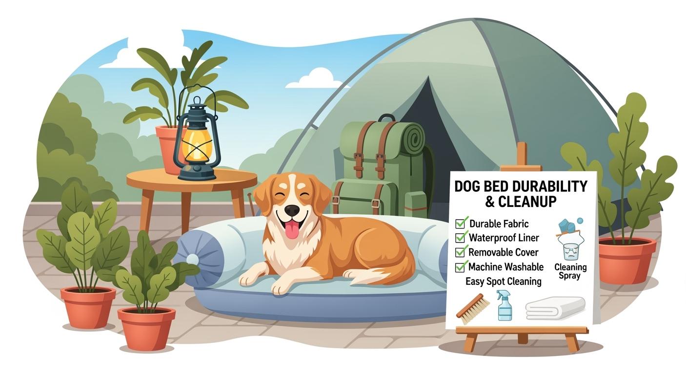 Bolster Dog Bed for Camping and Patios Durability and Cleanup Checklist