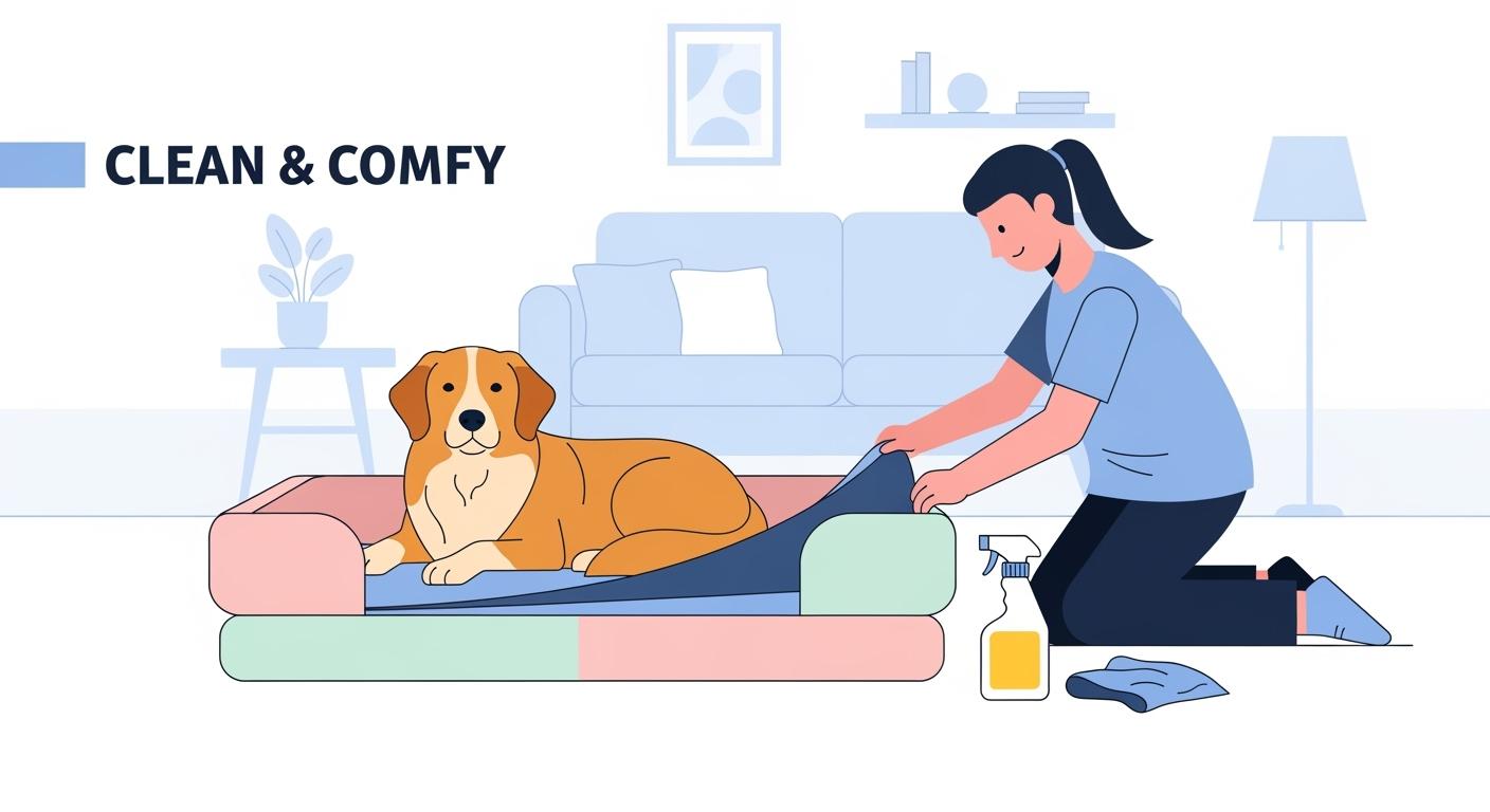Orthopedic dog bed setup for stress-free cleaning and lasting support