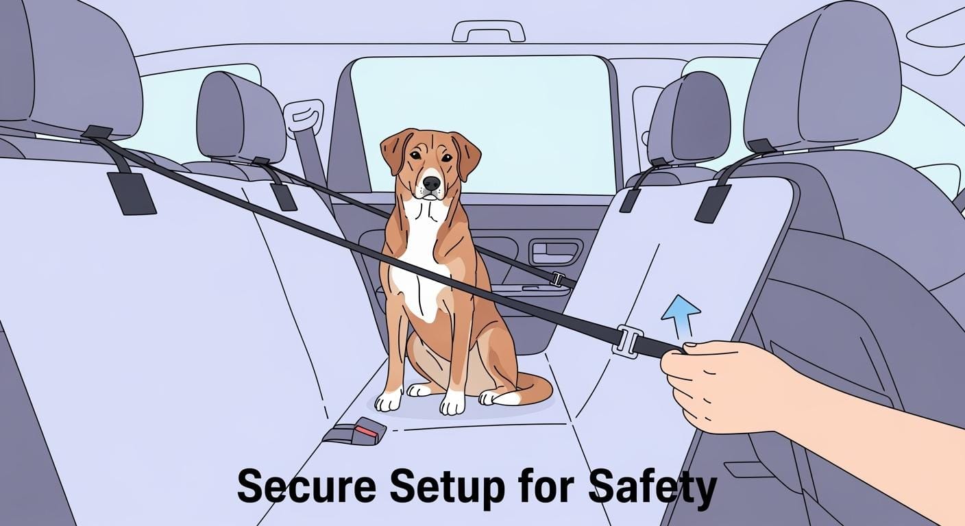 Back seat dog cover setup: always check for stability and grip