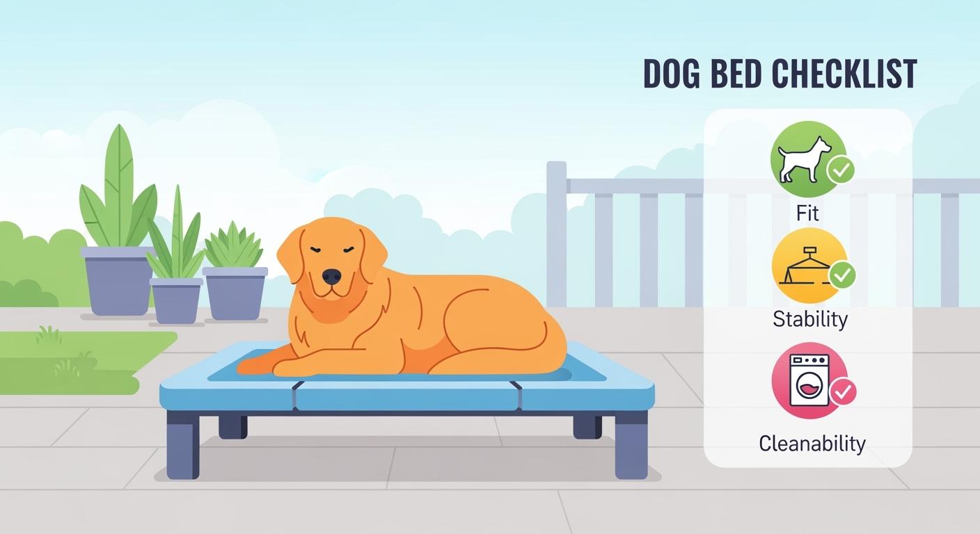 Dog Bed Outdoor Checklist for Fit, Stability, and Cleanability