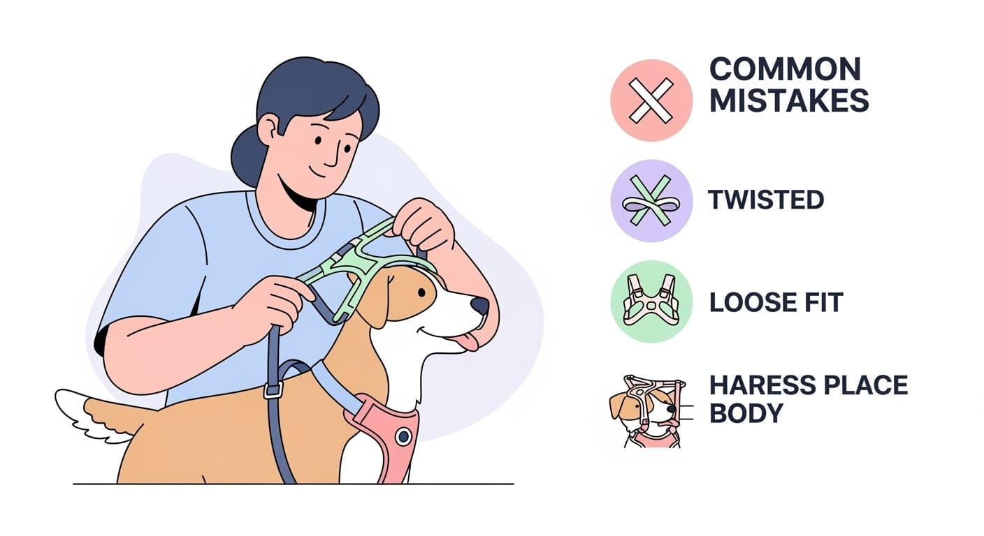 How to put on harness dog and avoid common mistakes