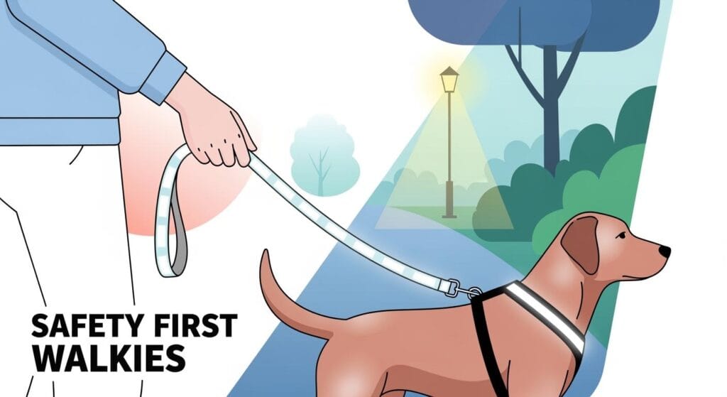 Reflective Dog Leash Guide for Visibility and Handling