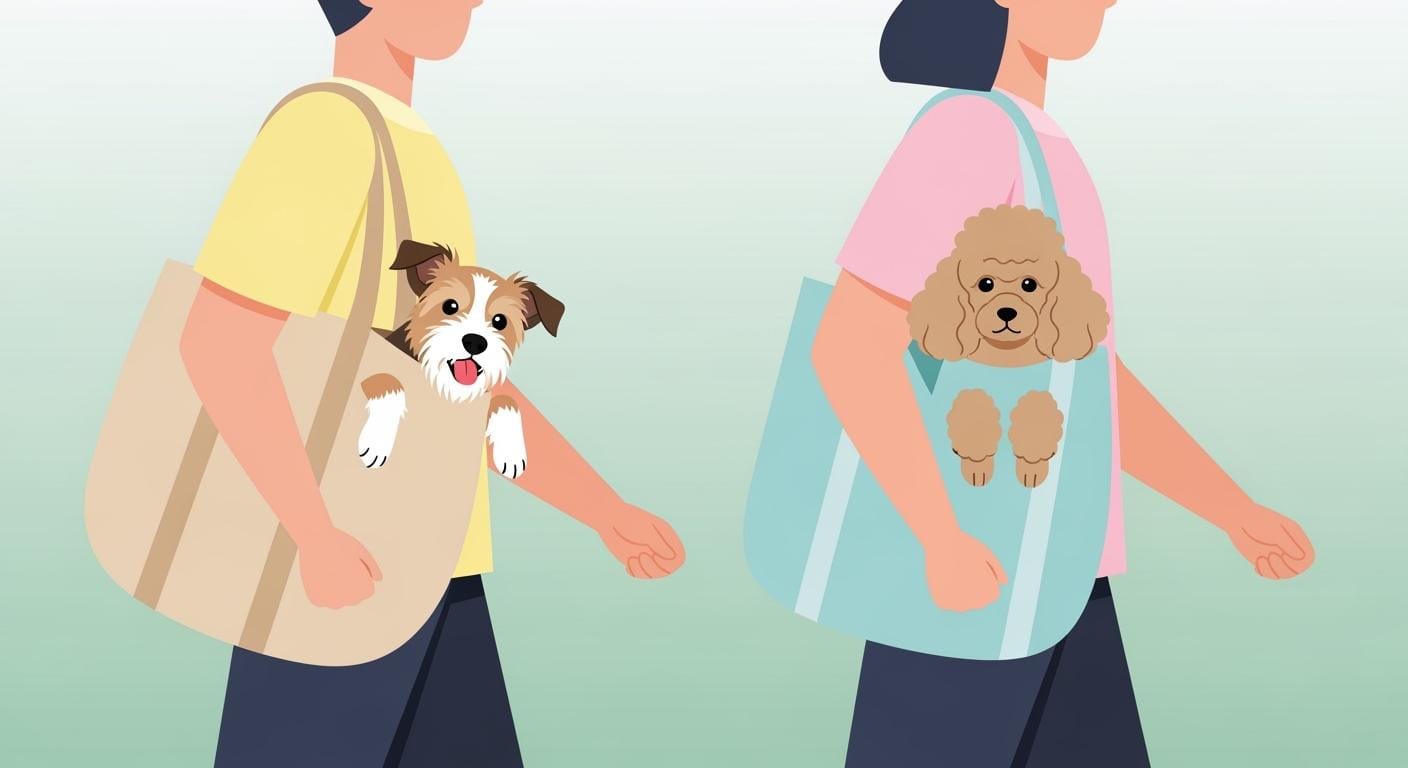 Small Dog Tote Carrier Leaning Out vs Steadier Carry