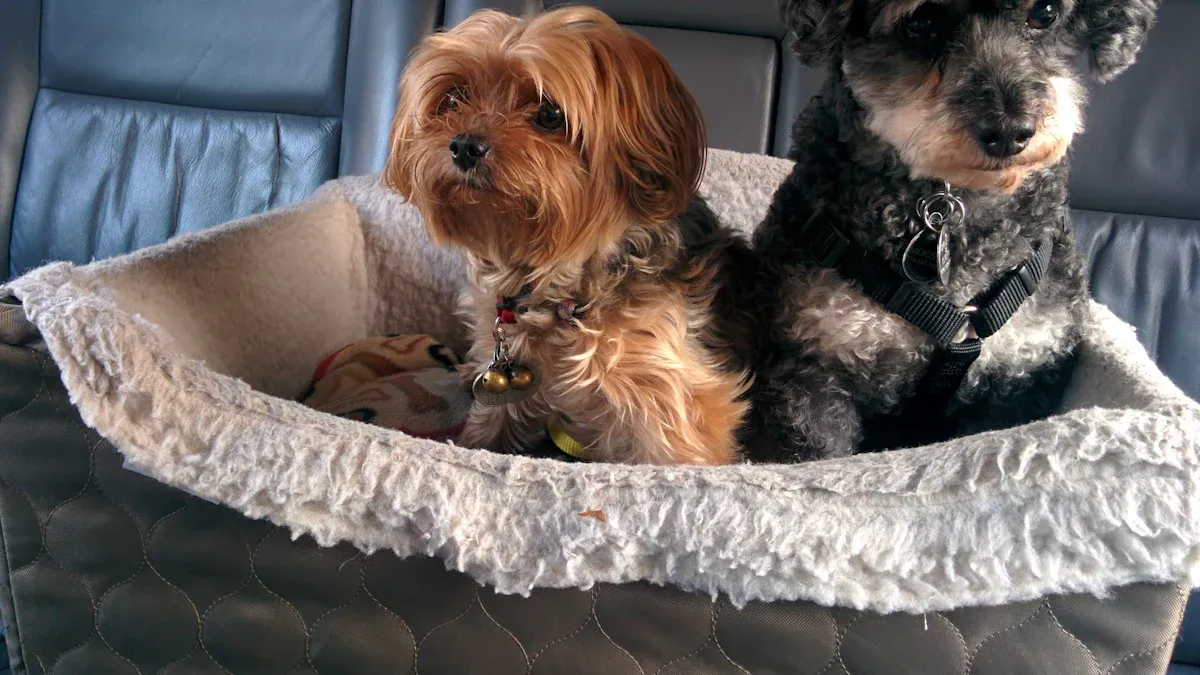 Large Dog Bed for Car Back Seat Full Bench or One Seat Open