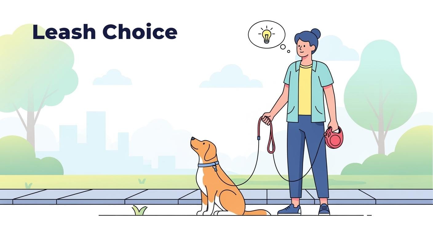 A Dog Leash Fixed Length or Retractable for Everyday Use