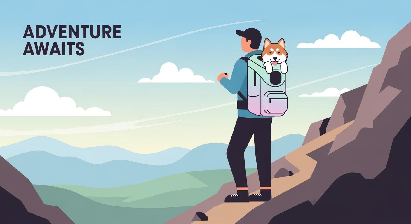 Dog Carrier Backpack for Hiking Help on Climbs or Trouble Downhill