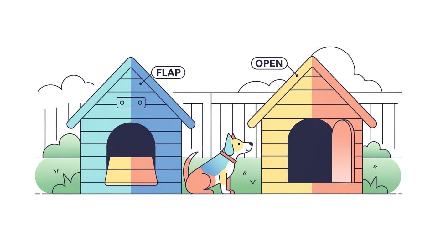 Best Outside Dog House: Door Flap or Open Entry