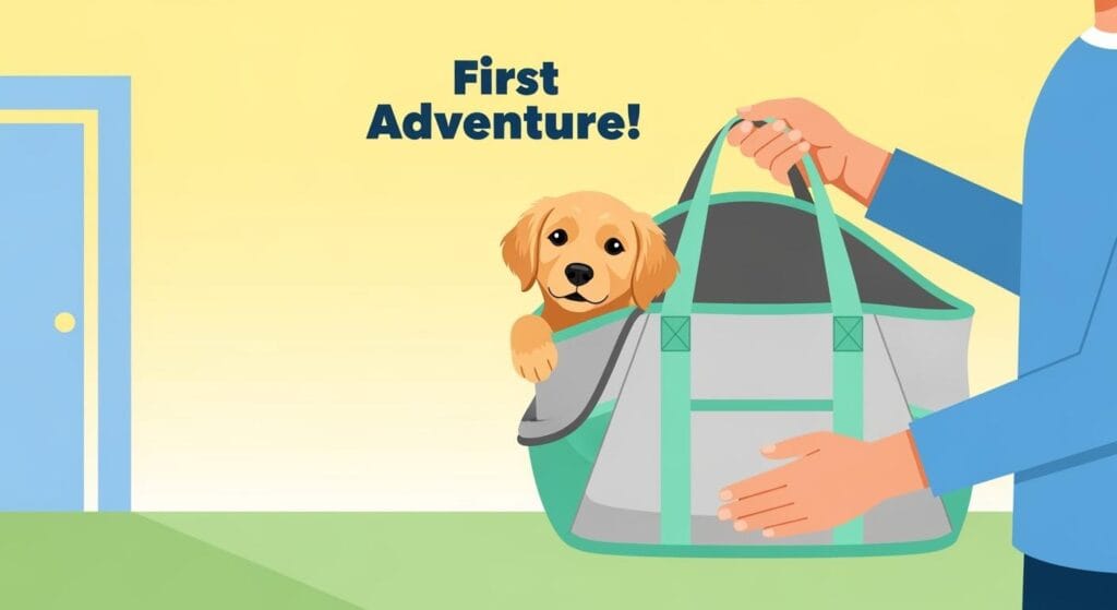 Pups Dog Carrier Tote Bag Open Top or Zip Top for First Outings