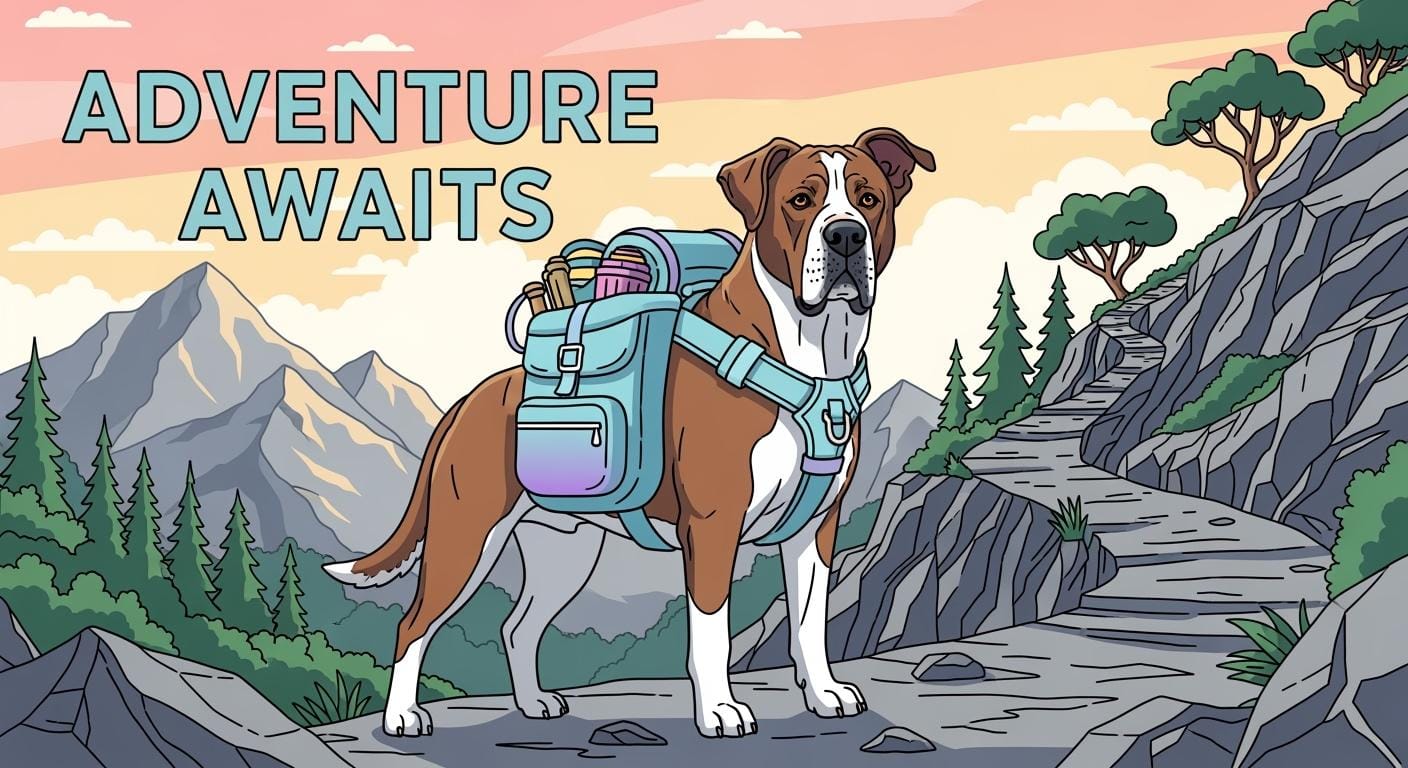 Large Dog Backpack for Hiking or Harness for Steep Trails
